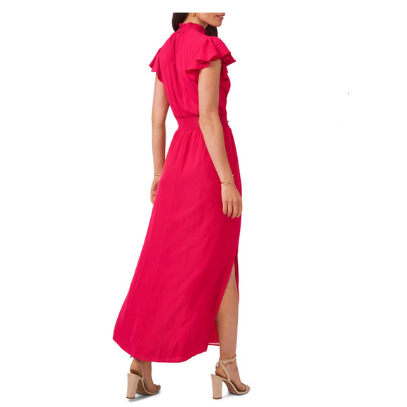 1.STATE Flutter Sleeve Smocked Neck Dress Rose Size M - Picture 2 of 2